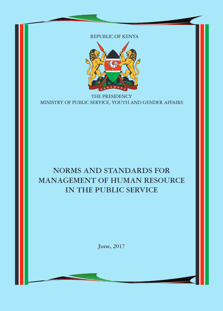 Norms and standards for management of human resource in the public service